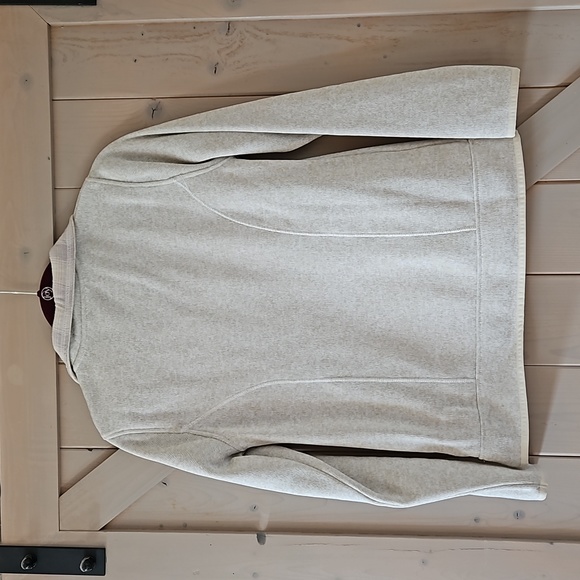 Eddie Bauer Beige Quarter Zip Sweatshirt Size S EUC - Picture 3 of 6